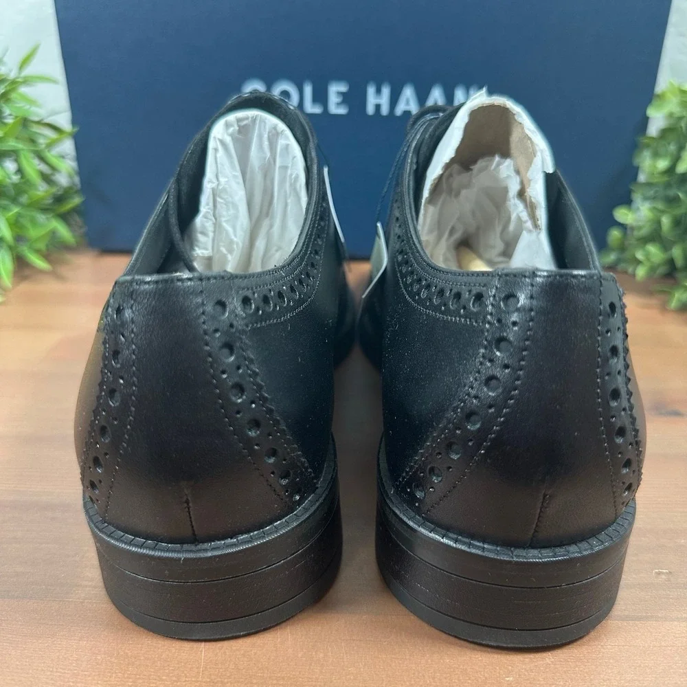 Cole Haan Men's Modern Essentials Wingtip Oxford Shoes Black Size 10